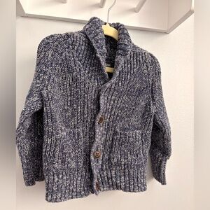 OshKosh B'gosh Blue and White Knit Cardigan